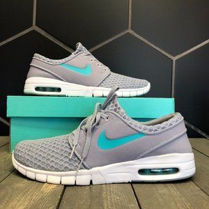 gray and teal nike shoes